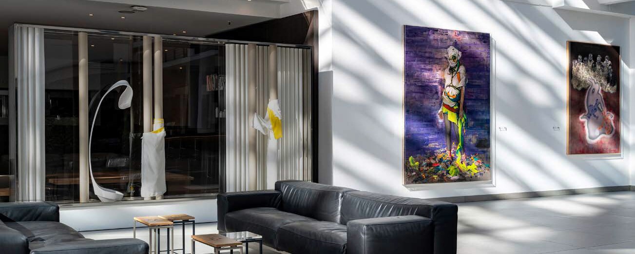 Ausschnitt Kunstwerke im Atrium