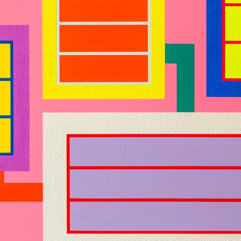 Neon-Gemälde von Peter Halley