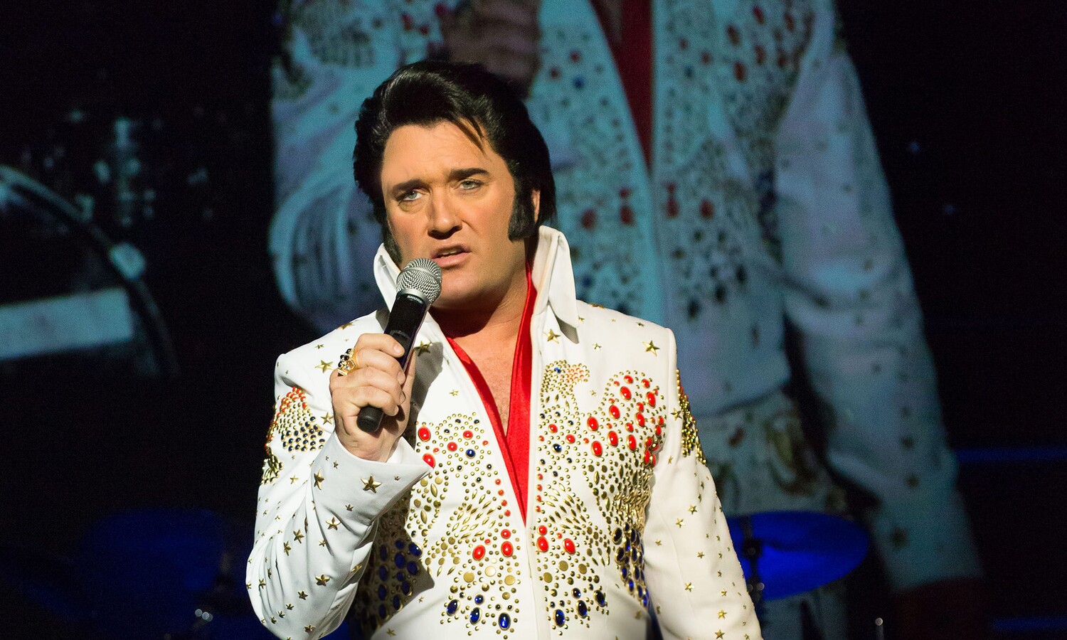 Grahame Patrick als Elvis Presley aus "Elvis - Das Musical" im Estrel Berlin