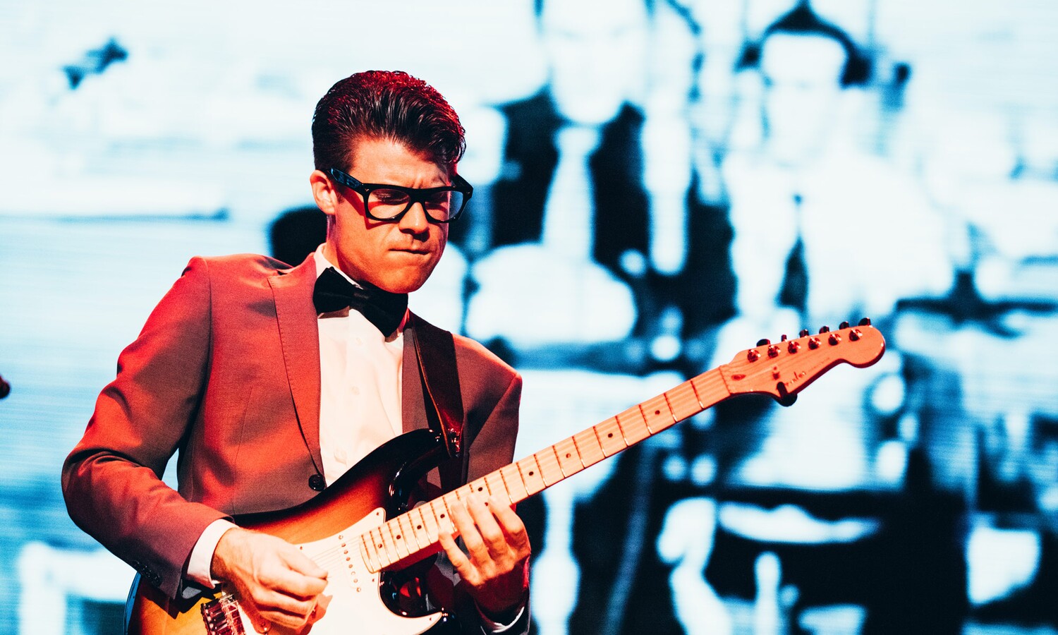 Buddy Holly impersonator of the show "Rock around the Clock - Das Fifties Special"