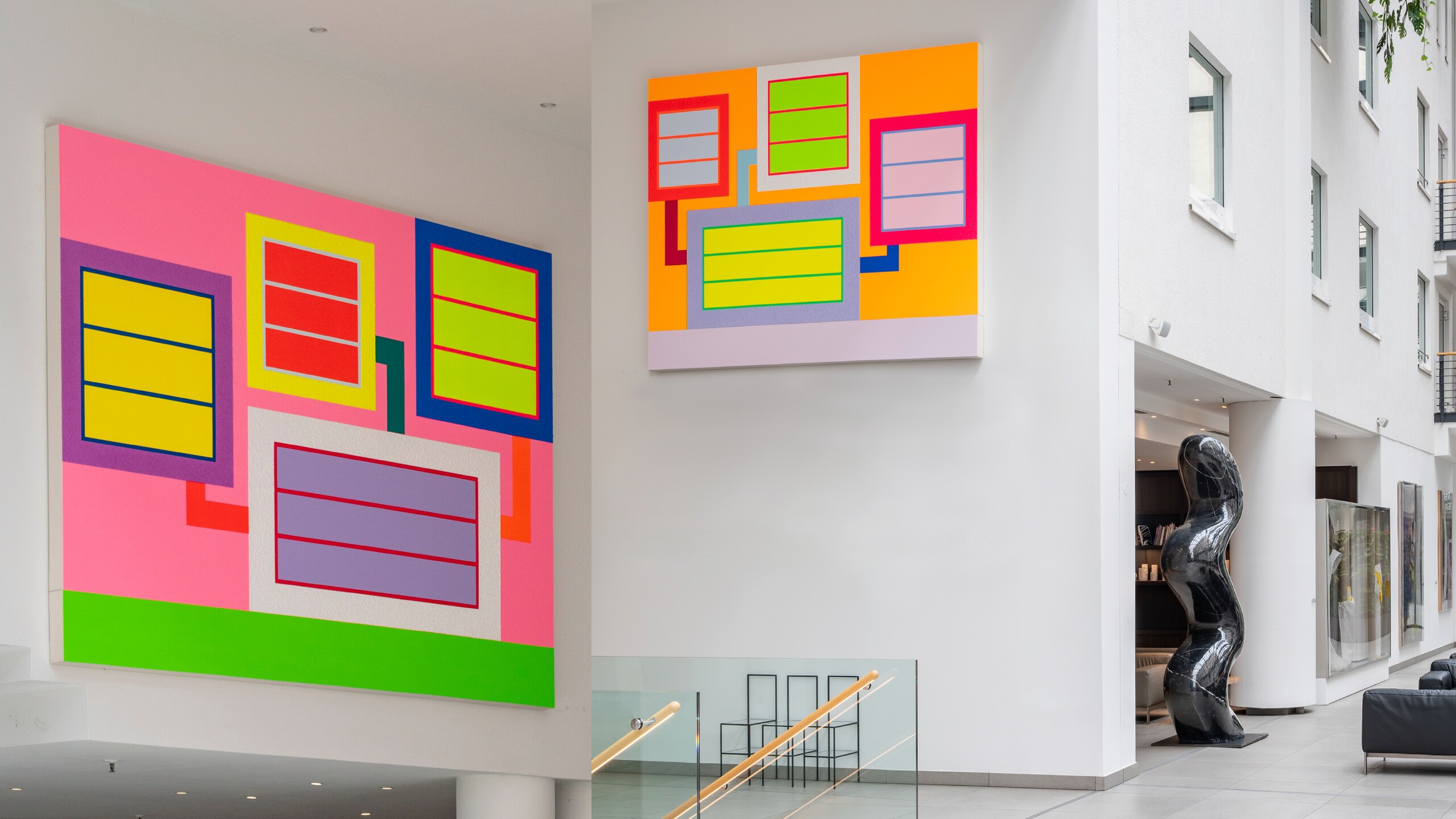 Ausschnitt Kunstwerke im Atrium