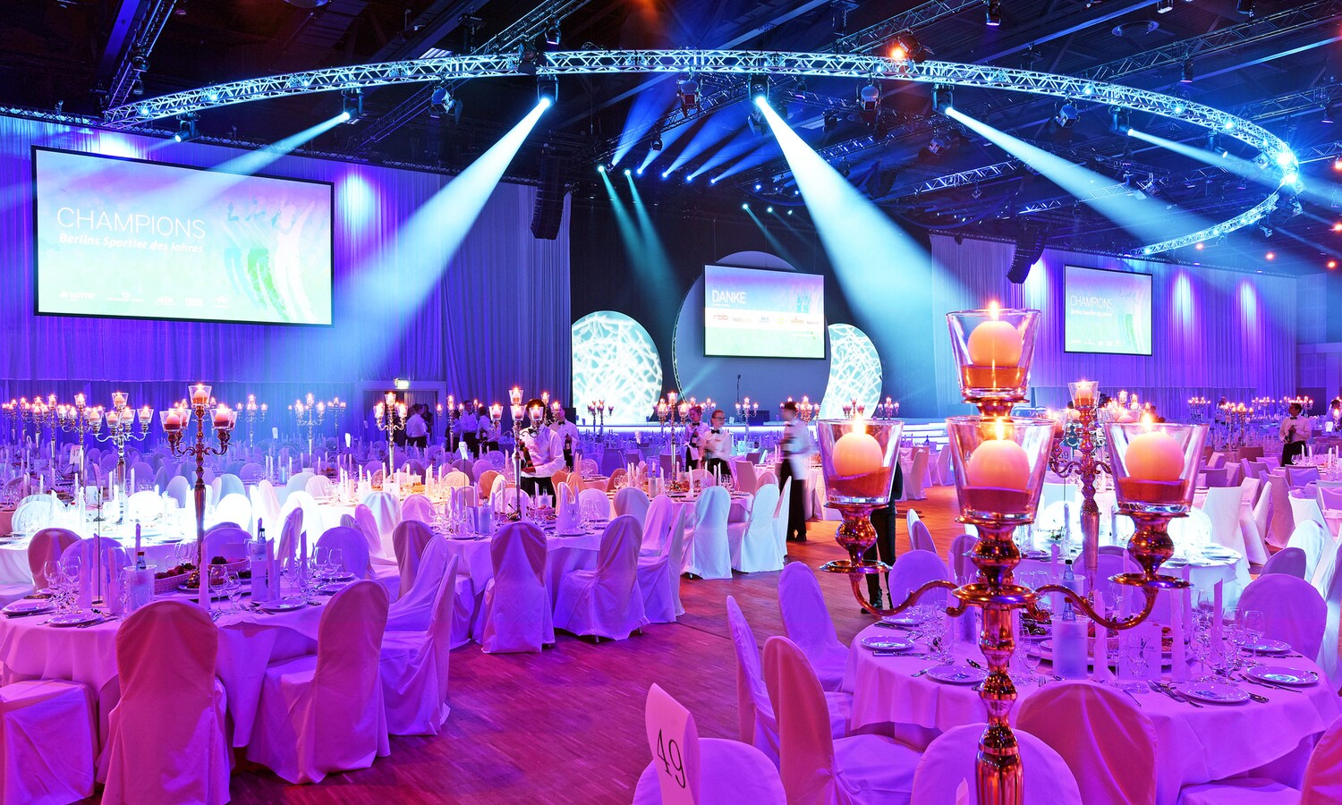 Bankettbestuhlung zur Berliner Sportler Gala im ECC Berlin